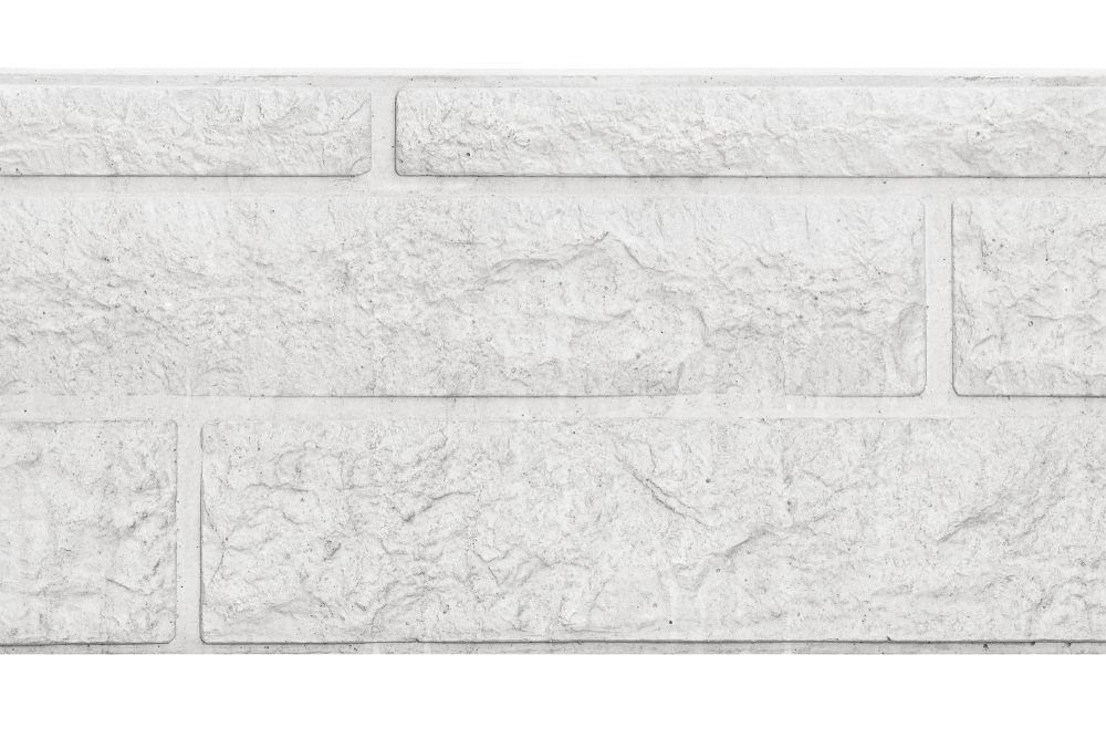 Berton©-motiefplaat wit/grijs H36 x D3,5 x L184 cm rotsmotief enkelzijdig