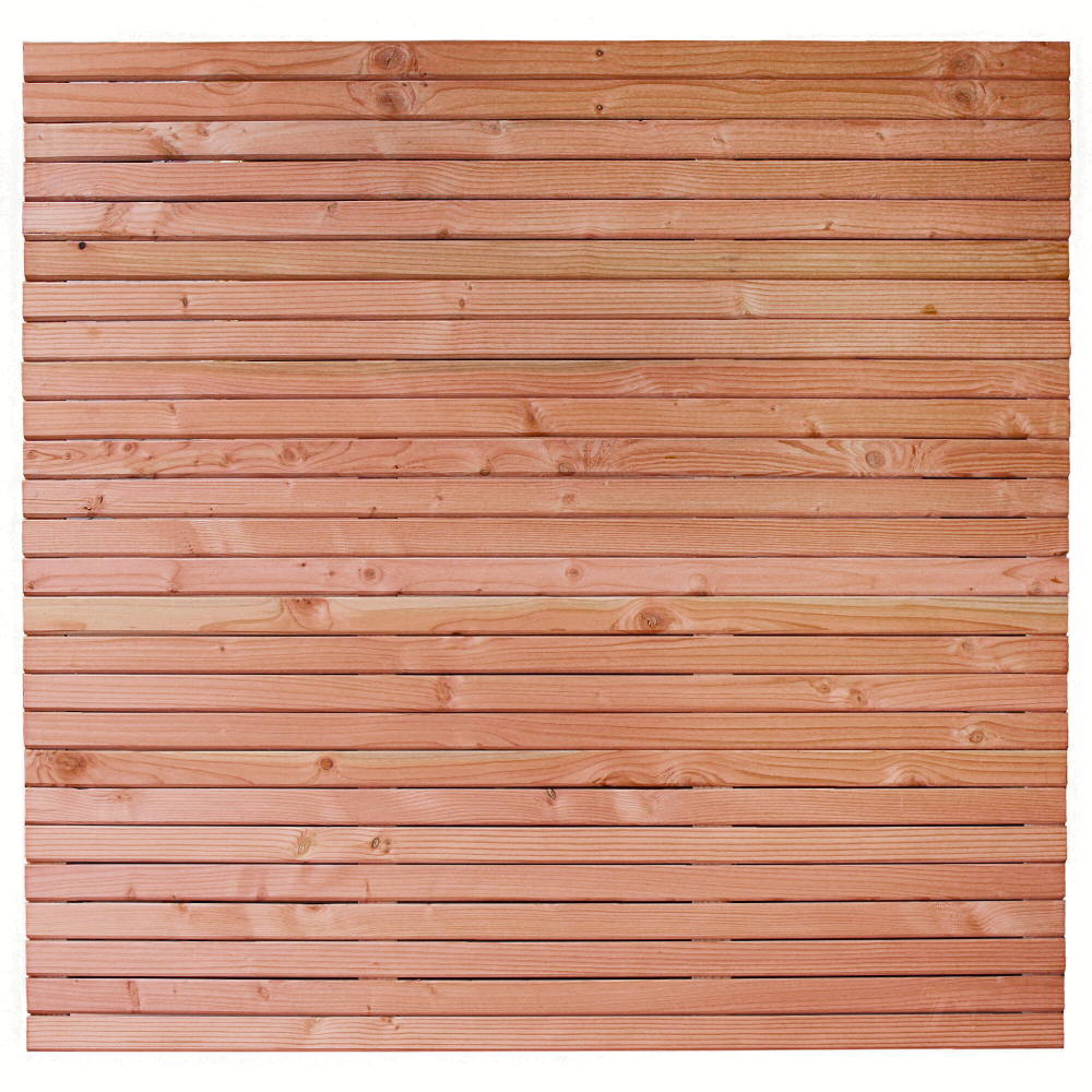 Rhombusscherm Nador, Red Class Wood geïmpregneerd vuren, RVS-geschroefd, enkelzijdig bekleed, 30-planks (26+4) 180 x 180 cm