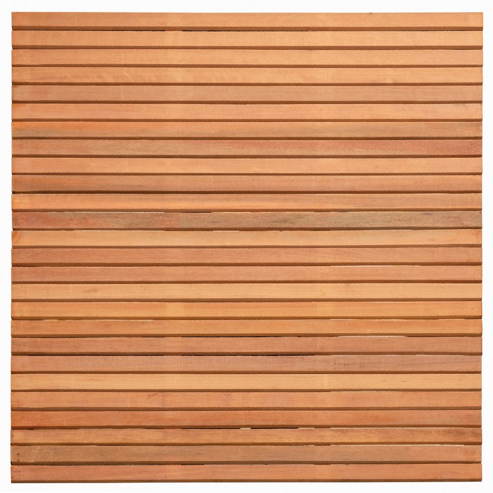 Rhombusscherm Wichmond, bangkirai hardhout, RVS-geschroefd, enkelzijdig bekleed, 31-planks (26+5) 180 x 180 cm