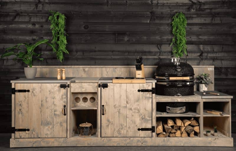 Buitenkeuken opstelling met spoelmodule