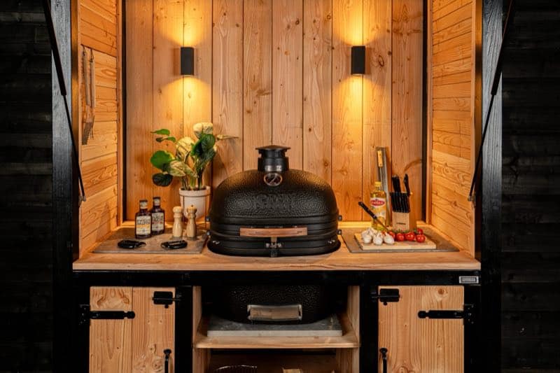 Odin Grill ingebouwd in buitenkeuken