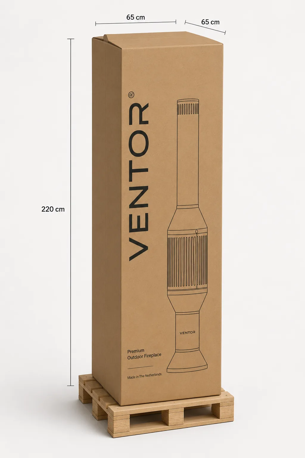 VENTOR® Original – Cortenstalen buitenhaard 220 cm – foto 6